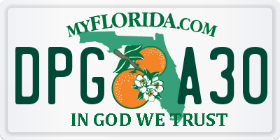 FL license plate DPGA30