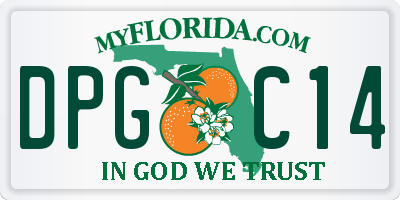 FL license plate DPGC14