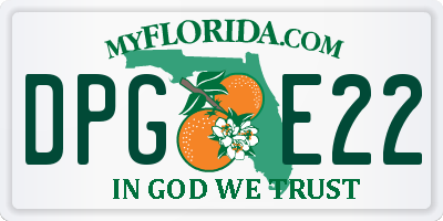 FL license plate DPGE22