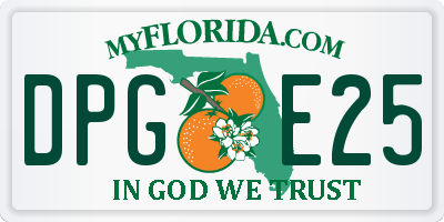 FL license plate DPGE25