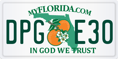 FL license plate DPGE30