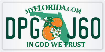FL license plate DPGJ60