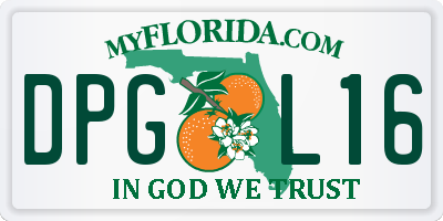 FL license plate DPGL16