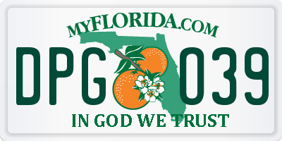 FL license plate DPGO39