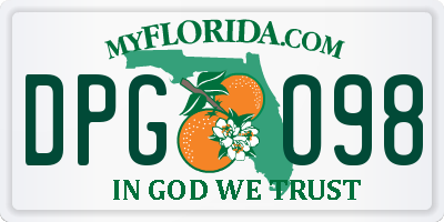 FL license plate DPGO98