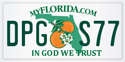 FL license plate DPGS77