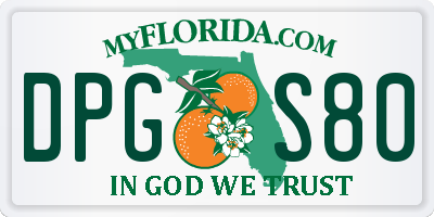 FL license plate DPGS80