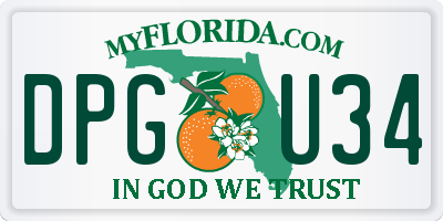 FL license plate DPGU34