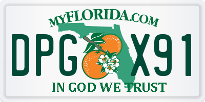 FL license plate DPGX91