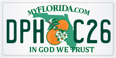 FL license plate DPHC26