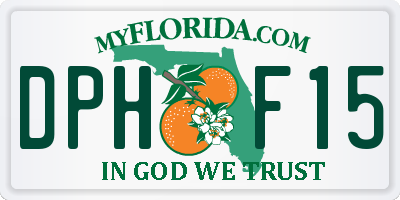 FL license plate DPHF15