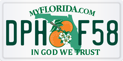 FL license plate DPHF58