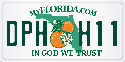 FL license plate DPHH11