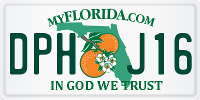 FL license plate DPHJ16