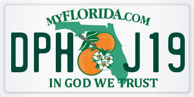 FL license plate DPHJ19