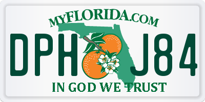 FL license plate DPHJ84