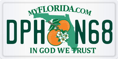 FL license plate DPHN68