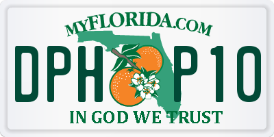 FL license plate DPHP10