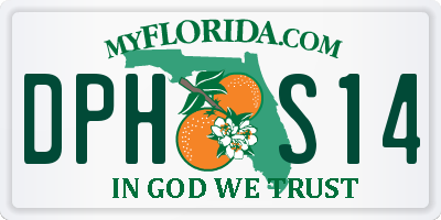 FL license plate DPHS14
