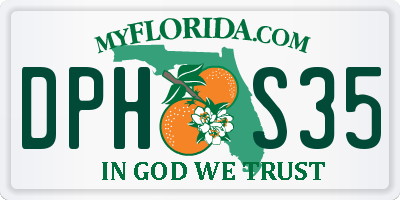 FL license plate DPHS35