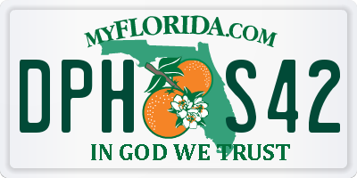 FL license plate DPHS42