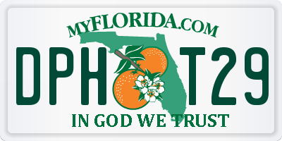 FL license plate DPHT29
