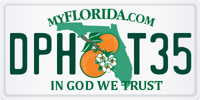 FL license plate DPHT35