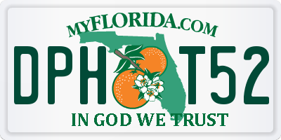 FL license plate DPHT52