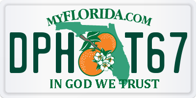 FL license plate DPHT67