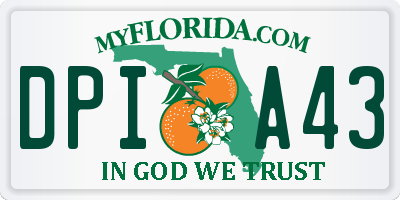 FL license plate DPIA43