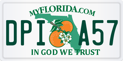 FL license plate DPIA57
