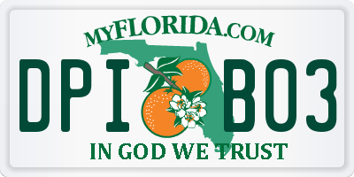 FL license plate DPIB03