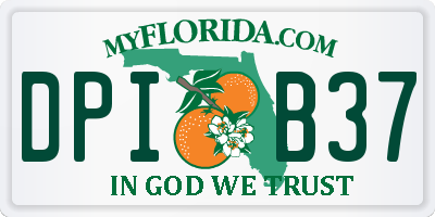 FL license plate DPIB37