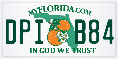 FL license plate DPIB84