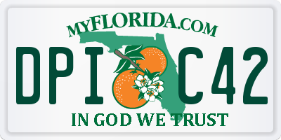 FL license plate DPIC42