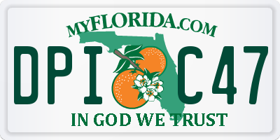 FL license plate DPIC47