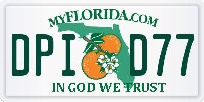 FL license plate DPID77