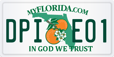 FL license plate DPIE01