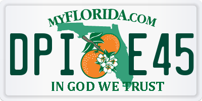 FL license plate DPIE45