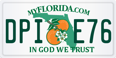 FL license plate DPIE76