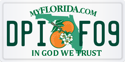 FL license plate DPIF09