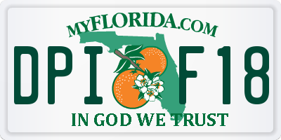 FL license plate DPIF18
