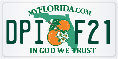 FL license plate DPIF21