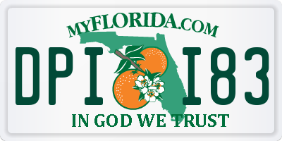 FL license plate DPII83