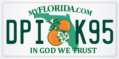 FL license plate DPIK95