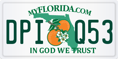 FL license plate DPIQ53