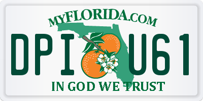 FL license plate DPIU61