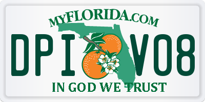 FL license plate DPIV08