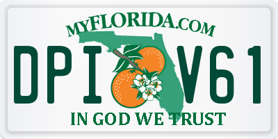 FL license plate DPIV61