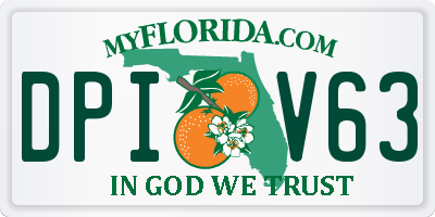 FL license plate DPIV63